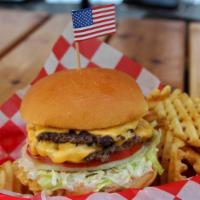 Cali Burger · 2 all-beef patties with american cheese, lettuce, tomato, onion, pickle, special sauce