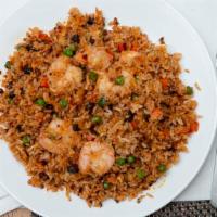 Grandma Fried Rice · Fried Rice with traditional Spicy Chinese bean paste, peas, carrots, green onion, white onio...