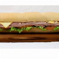 3 Meat And Cheese Sub · Roast Beef, pan roasted turkey, ham off the bone, and muenster cheese on Turano Sub Bread. C...