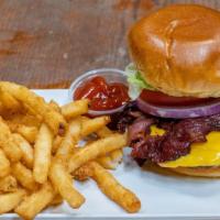 Bacon Cheeseburger · (Bacon, Lettuce, Tomato, Mayo and American Cheese)