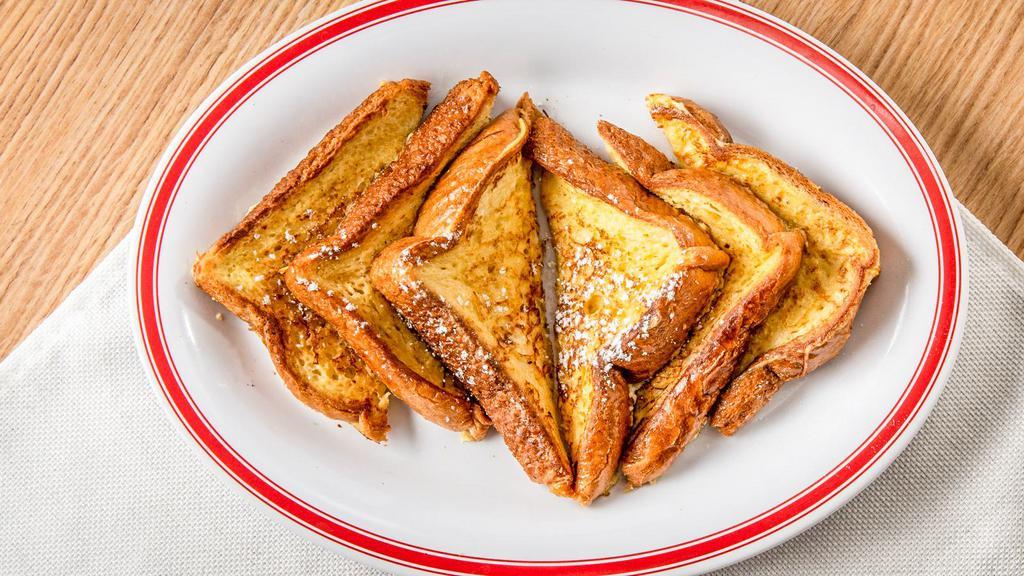 Texas  French Toast · Made with cinnamon and vanilla.