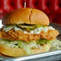 Crispy Chicken Sandwich · Clicking Hot served with spicy mayo, our Spags Hot sauce, lettuce and pickle
Mild served wit...