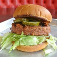 The Beyond Burger · 6 ounce 100% meatless patty grilled with lettuce, pickle,  choice of a housemade sauce on a ...