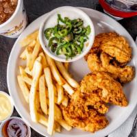 Coo Coo Nest · Hand-breaded chicken tenders served with choice of peppered cream gravy or jalapeño cream gr...