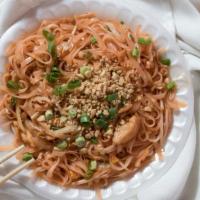 Chicken Pad Thai · Hot and spicy.