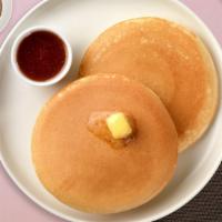 Peter Pancakes · Stack of fluffy pancakes cooked with care and love served with butter and maple syrup. Serve...