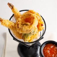 Shrimp Tempura · Lightly battered jumbo shrimp with vegetables.