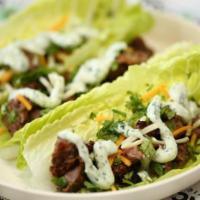 Lettuce Wraps · Romaine lettuce leaf, your choice of protein, topped with Mexican cheese and pico de gallo +...