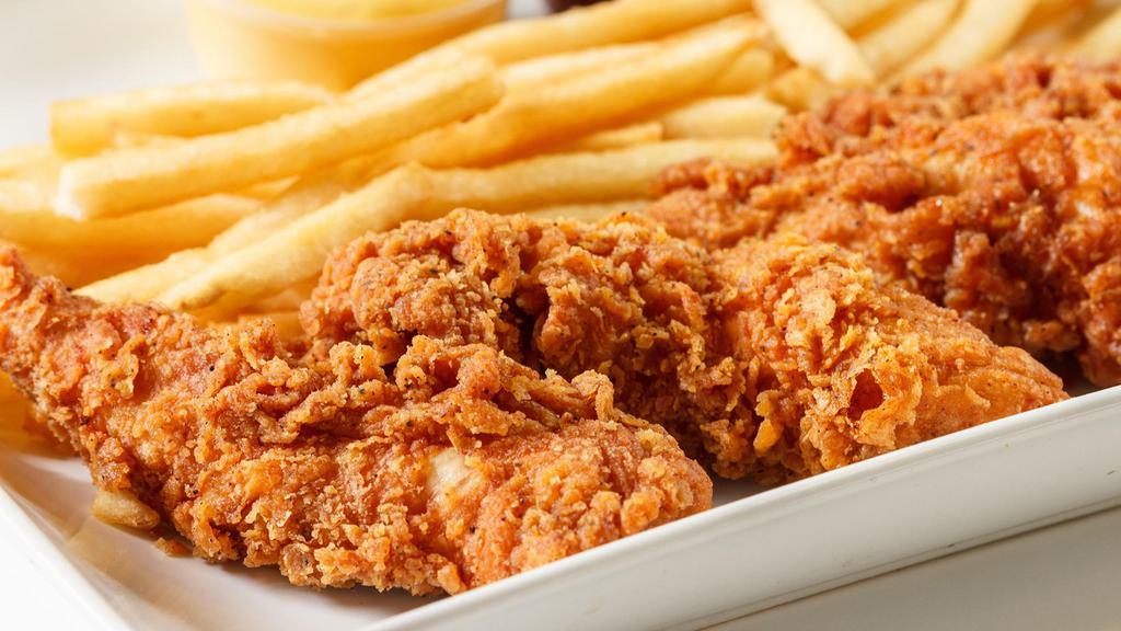Chicken Tenders (3 Pcs)  · Served with fries,