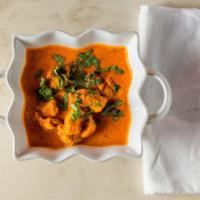 Choosa Tikka Masala · Marinated boneless chicken cooked in a rich creamy sauce. Served with saffron basmati rice.