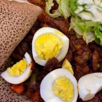 Beef Injera  · Fresh Stew mixed with Seasoned Beef Grilled with Onions , Potatoes,  and Mixed Vegetables. T...