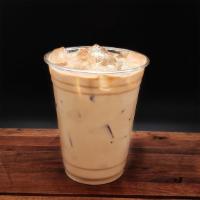 Iced Latte 16Oz · 2oz Flying Monkey Espresso topped with milk and ice (and the option of any flavor you choose)