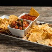 Chips And Salsa · Fresh Fried Tortilla Chips served with a choice of House-made Salsa or Pico de Gallo