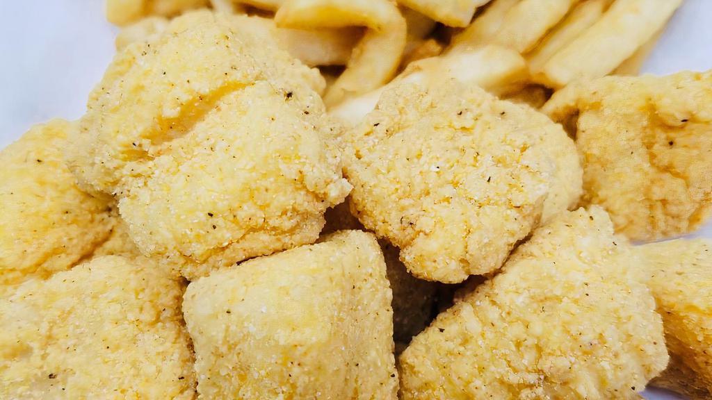 Catfish Nugget Dinner · All dinners served with fries or Cajun rice, coleslaw, and bread.