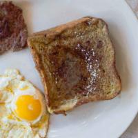 French Toast · One egg, one bacon or one sausage.
