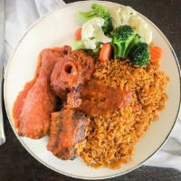 Jollof Rice · Chose your choice of soup
and meat choice in Notes