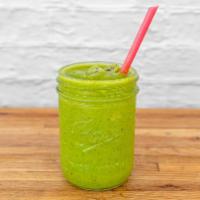The Green Dream Smoothie · Spinach, avocado, banana, blueberry, and mango blended with coconut water.
