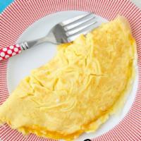 Cheese Omelette · Our omelettes are served with the choice of hash browns or fruit and pancakes or toast