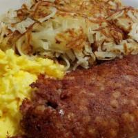 Corned Beef Hash · Neighborhood favorites. Served with two eggs (any style), breakfast potatoes, or hash browns...
