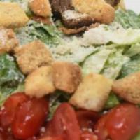 Caesar Salad · Romaine / Parmesan / Grape tomatoes / Croutons / Creamy Parmesan dressing