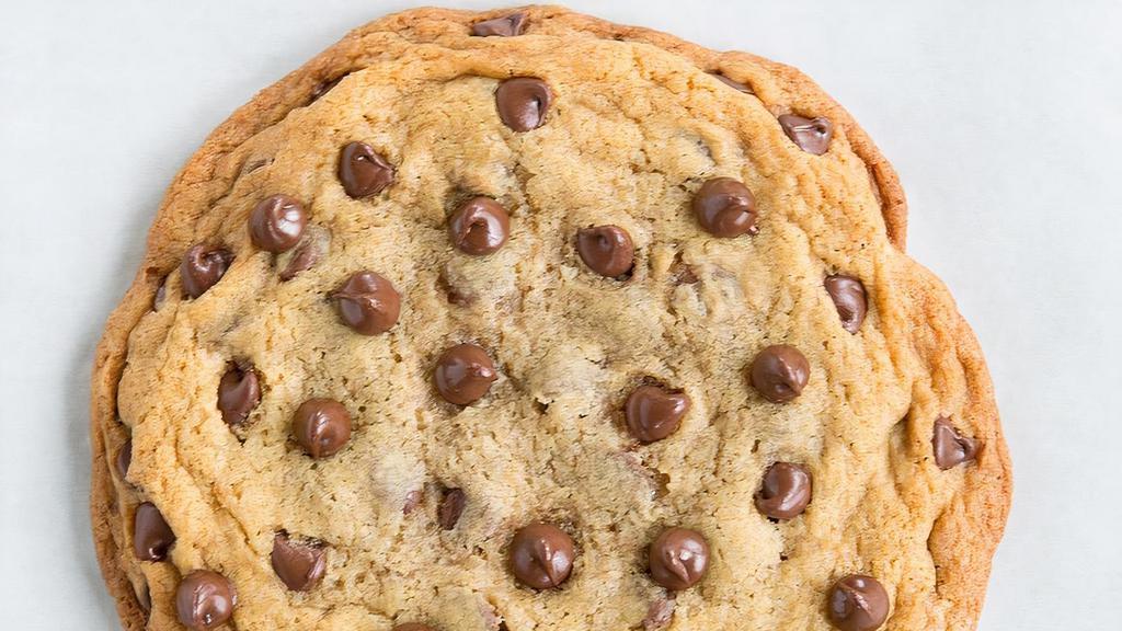 Giant Chocolate Chip Cookie · Huge flavor in all six plus inches of the decadent chocolate chip cookie.