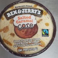 Ben & Jerry'S Salted Caramel Core · Sweet Cream Ice Cream with blonde brownies & a salted caramel core.