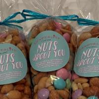 Nuts About You Gift Bag · A blend of butter toffee peanuts, blanched roasted & salted peanuts, honey roasted peanuts, ...