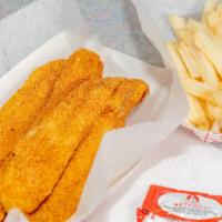 Fried Catfish And French Fries · 