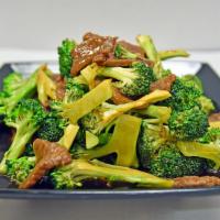 Pad Broccoli One Size · Stir-fried broccoli in brown sauce.