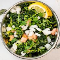 Saag Bhaji · Spinach cooked with mild spices.