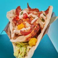 Bang A Rang Taco · Your choice of seared mahi mahi, or shrimp on a fresh flour tortilla topped with lettuce, ba...