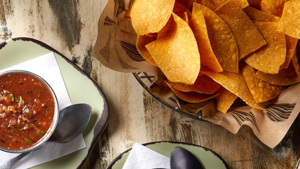 Chips & Salsa · Tortilla chips served with our homemade salsa.   Gluten Free
