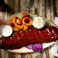 Ribs - Full Slab · Our delicious fall off the bone tender ribs. Full slab with fries and slaw.  Even better col...