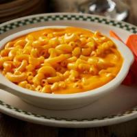 Kids Mac & Cheese · For the noodle and cheese loving kids we have good old mac and cheese served with carrots.
