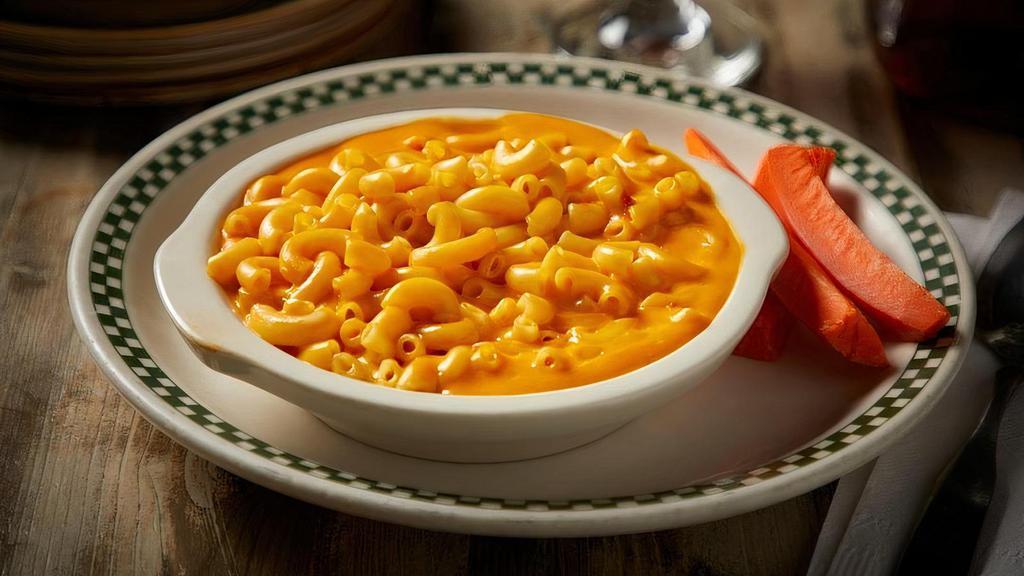 Kids Mac & Cheese · For the noodle and cheese loving kids we have good old mac and cheese served with carrots.