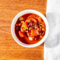 Hearty Turkey Chili · 12oz of our Famous Hearty Turkey Chili served with Oyster Crackers