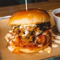 Habanero Hot · Wanna feel the burn? Spicy Breaded Fried Chicken Thigh, Habanero Hot Sauce, Chipotle Ranch, ...