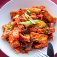 Chilli Paneer · Batter fried cheese cubes tossed in a chilli and soy sauce.