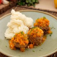 Cutlets · Eastern European style meatballs. Mix of ground chicken, onion, garlic. Served with onion, t...