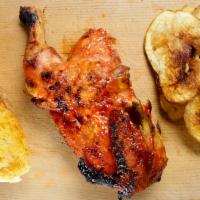 1/2 Bbq Chicken · Basted in our sauce and charbroiled.