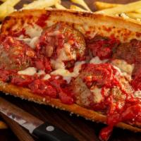 Meatball Sandwich · Handmade meatballs with pepperoni, mozzarella cheese and marinara sauce