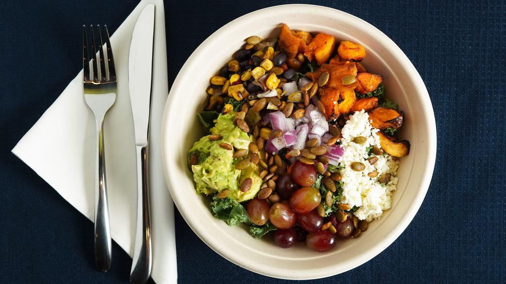 Salad / Grain Bowl · Create your own style with half southwest grain bowl and your choice of any half grain bowl. 90-960 cal.
