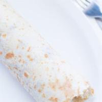 Jr Burrito Plate · A medium flour tortilla filled with beans, lettuce, tomato, sour cream and cheese served wit...