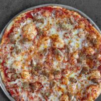 Sausage Pizza · Regular. Topped with our 100% natural, real cheese blend with our perfectly seasoned Italian...