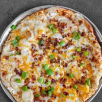 Loaded Potato · Regular. Topped with our 100% natural, real cheese blend, thinly sliced potatoes, smoked bac...