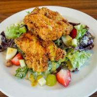 Honey Pecan Chicken Salad Summer · Crispy fried chicken, honey pecan drizzle,. super-greens, strawberry, craisin,. apple, hard-...