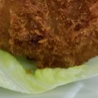 Yasai Korokke · Two patties of mixed vegetable deep fried till golden brown, delicious.
