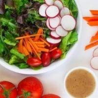 Side House Salad · mixed greens with grape tomatoes, shredded carrots, radishes and Grocer's herb vinaigrette