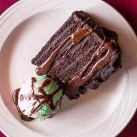 Chocolate Cake · double dark, sambuca chocolate sauce
