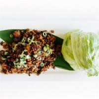 Chicken Lettuce Wraps · Water Chestnut, Shiitake, Ponzu Sauce